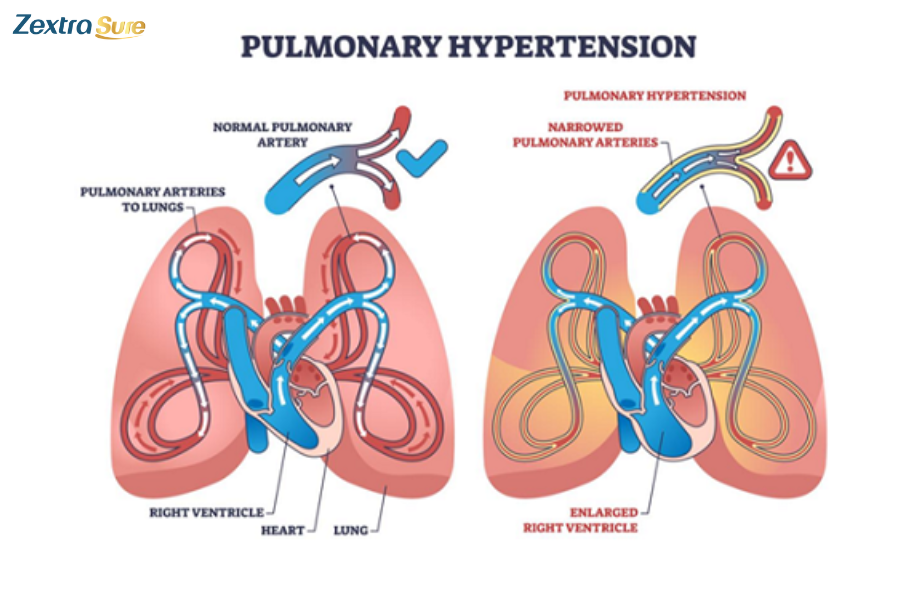 Pulmonary hypertension is high blood pressure in lung arteries